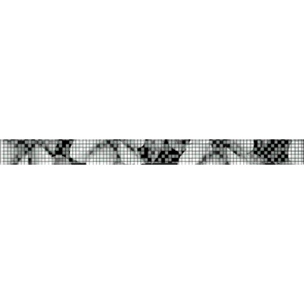 Бордюр М Black&White стекл. (BW7H231) 4х44 (шт)