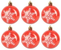 Набор шаров 6шт 6см красный SYQB-0122227