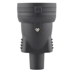 Розетка duwi c/з с крышкой IP44 каучук черная