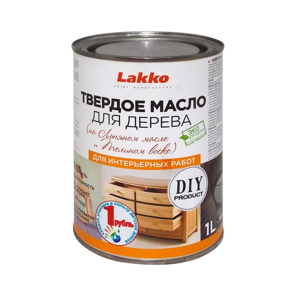 Масло для дерева Latex L4 Lakko твердое Горький шоколад (1л)