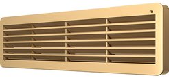 Решетка вентиляционная переточная полипропилен 450х131,бежевая