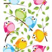 Наклейка декоративная Декоретто Разноцветные птички KN 4013