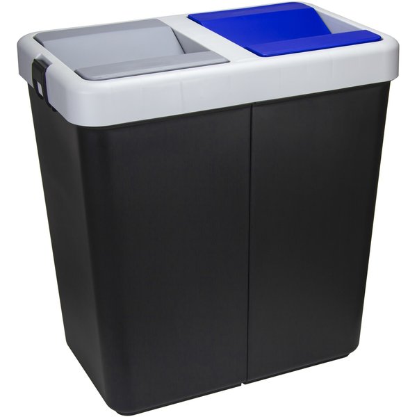 Контейнер д/мусора Idea 70л (35+35л) 34x55x57,5см двойной, черный, пластик