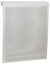 Экран радиаторный,просечно-вытяжной,490х610х140,5-и секционный,сталь,белый