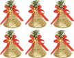 Набор украшений Колокольчики 6шт 6х6см, цвет: золото, SYLD- 5125144