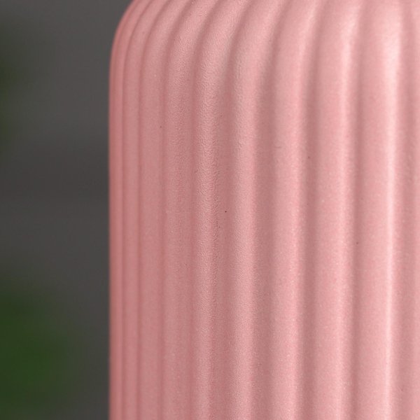Ваза керамическая настольная Рим розовая 26см 