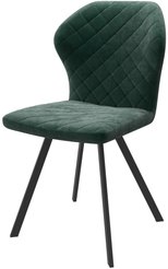Стул кухонный Mamadoma Robby D-R b10 43х40х84см велюр/металл, зеленый/черный, поворотный