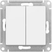 Выключатель 2-клавишный Systeme Electric AtlasDesign белый 