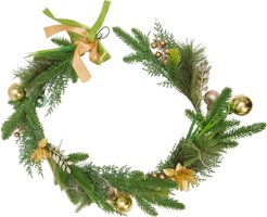 Гирлянда-хвоя искусственная 120см с золотым декором ПЭ SYTT-0925089