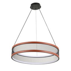 Люстра Ральф 58Втх2 LED, пульт, металл, акрил, чёрный
