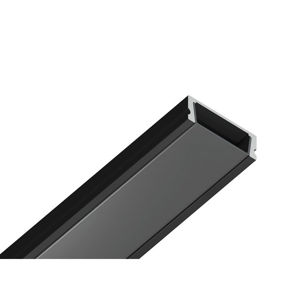 Профиль накладной для светодиодной ленты GP1700BK/BK для ленты до 11мм черный/черный 2м