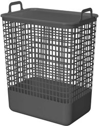 Корзина д/белья Econova Kobo 35л 38x26,2x50см ПП серый