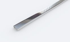 Профиль д/плитки 25х10мм, полир.нерж.сталь - ПП 25НСП.2700.001