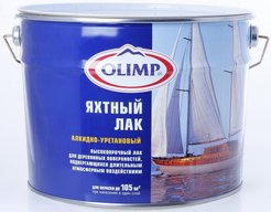 Лак яхтный OLIMP полуматовый (9л)