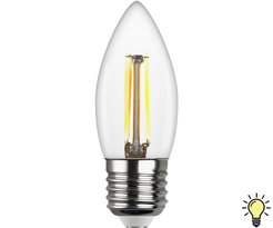 Лампа светодиодная REV FILAMENT 5Вт Е27 свеча 2700К свет теплый