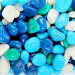 Камни для декора 350г 5-10мм (галька) голубой-синий-белый-бирюзовый
