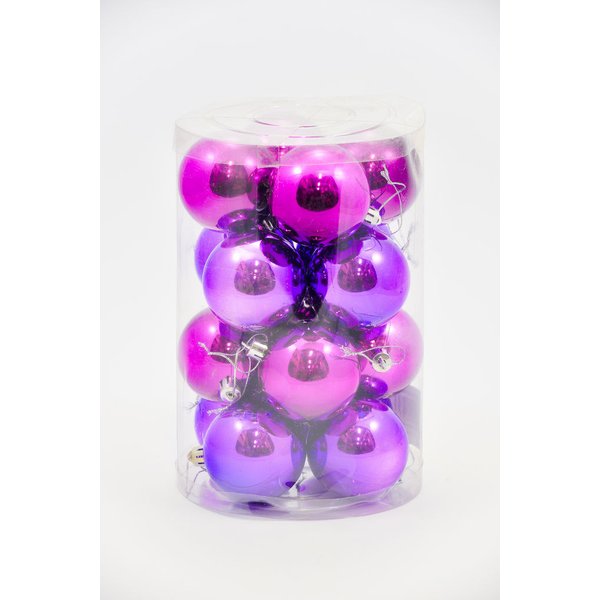 Набор из 16 шаров 60мм фиолетовый/фуксия SY-1454