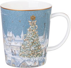 Кружка Lefard Снежная королева Елка 400мл голубой, фарфор