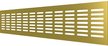 Решетка переточная алюминиевая 480x100, Сhampagne с анодированным покрытием