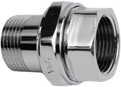 Сгон латунный прямой V&G хромированный 1"