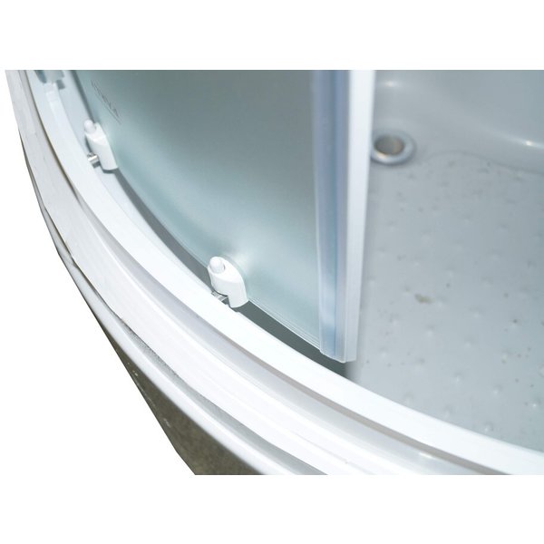 Кабина душевая Parly EB102 (100х100х215) высокий поддон,передние стекла матовые,задние стекла белые,45°