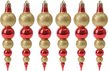 Набор украшений Сосульки 6шт 11,7х4,5см золото+красный, SYQD1-0124387 Набор украшений Сосульки 6шт 11,7х4,5см золото+красный, SYQD1-0124387