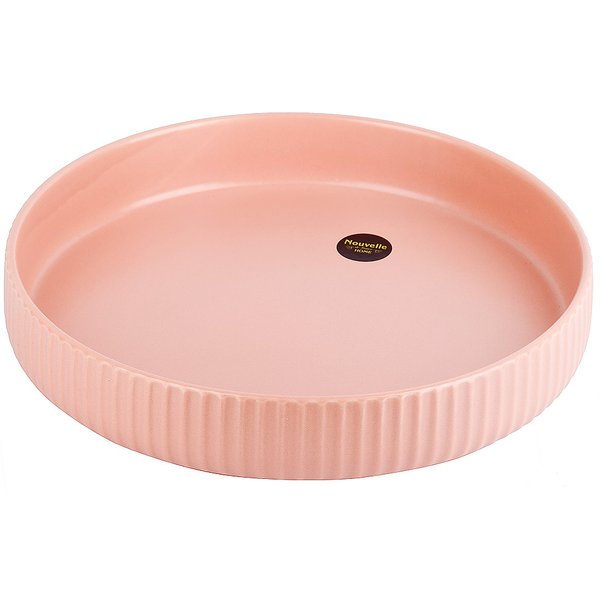 Блюдо Nouvelle Home Scandi Primerose 1,2л 24,5х4,5см розовый, фарфор