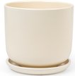 Горшок керамический Экрю d18см h15,5см v3л, цилиндр, бежевый