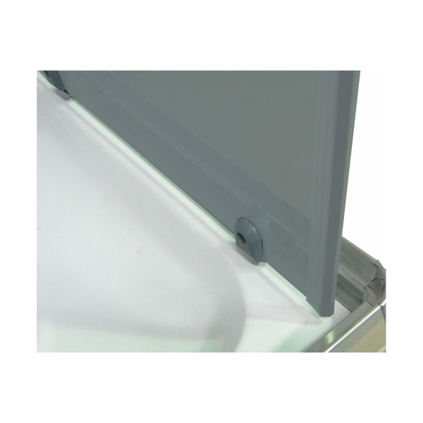 Ограждение душевое Parly QZ81S (80х100х195) низкий поддон,алюминиевый полированный профиль,тонир.стекло 5мм