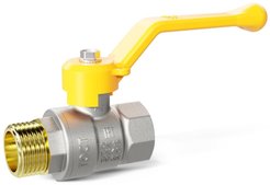 Кран латунный шаровый для газа LD Pride 3/4" внутренняя-наружная резьба, ручка рычаг