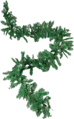 Гирлянда-хвоя искусственная 270х30см заснеженная 280 веточек, хвоя 6смх0,1мм, ПВХ SYTT-0925135