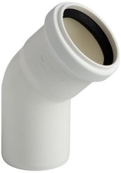 Отвод канализационный Lammin d50/45° шумопоглощающий для внутренней канализации