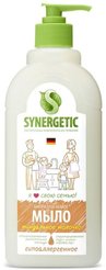 Мыло жидкое антибактериальное Synergetic ЭКО 500мл Миндальное молочко, гипоаллергенное, с дозатором