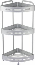 Полка угловая трехъярусная Zenfort TA-3542A3 64,5х21х6см серебро матовый