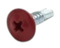 Саморез с прессшайбой со сверлом вишневый RAL 3005 4,2х16 (25шт) №117