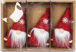 Набор украшений Гномы 3шт 11см, красный, SYXTSE-5625214