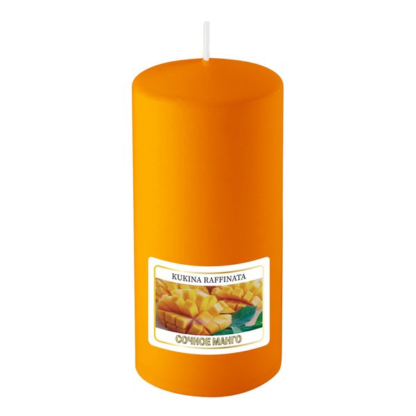 Свеча столб 56х120мм ароматизированная, сочное манго