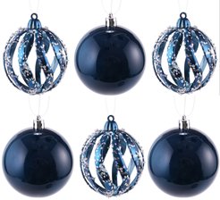 Набор шаров 6шт 8см синяя ночь, SYQB2-0123146