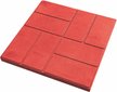 Плитка тротуарная полимерпесчаная 333х333х25мм, 8 кирпичей, красная