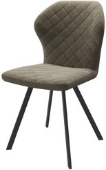Стул кухонный Mamadoma Robby D-R b05 43х40х84см велюр/металл, бежевый/черный, поворотный