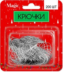 Крючки декоративные серебро 200шт 3,5см арт.91104