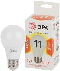 Лампочка светодиодная ЭРА STD LED A60-11W-827-E27 E27 / Е27 11 Вт груша теплый белый свет