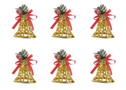 Набор украшений Колокольчики 6шт 5,8х6см, цвет: золото, SYLD-5123017