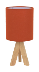 Светильник настольный ARTSTYLE HT-723O E27 оранжевый, дерево/ткань 