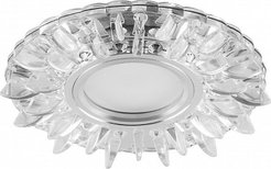 Светильник точечный с LED подсветкой CD911 прозрачный хром  G5.3