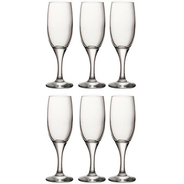 Набор бокалов д/шампанского Pasabahce Bistro 190мл 6шт стекло