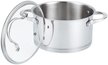 Кастрюля MoulinVilla Silver Passion 3,5л нерж.сталь,крышка стекло,индукция