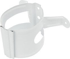 Крепление трубы металлическое 90мм ПЭ 9003 белое