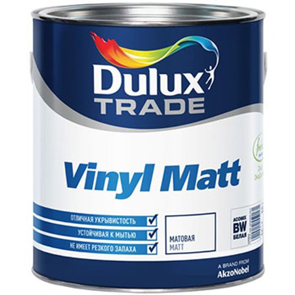 Краска Dulux Trade Vinyl Matt мат.база бел.BW 10л