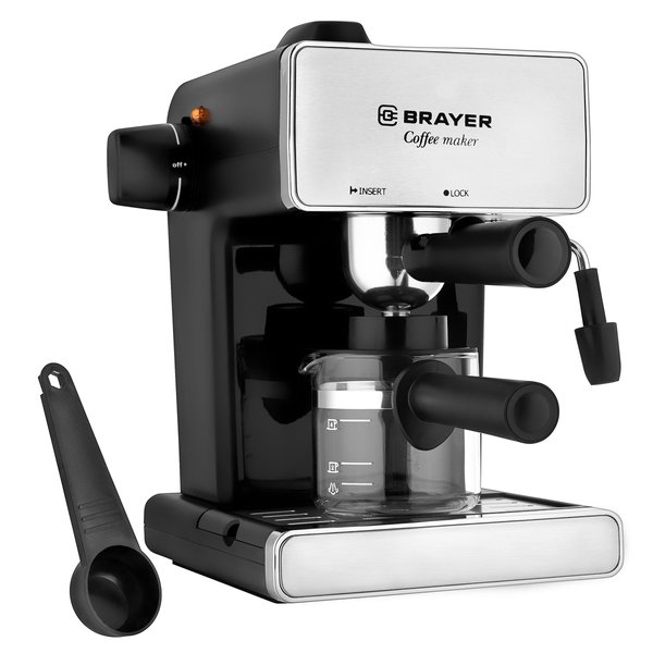 Кофеварка рожковая Brayer BR1103 950Вт 250мл